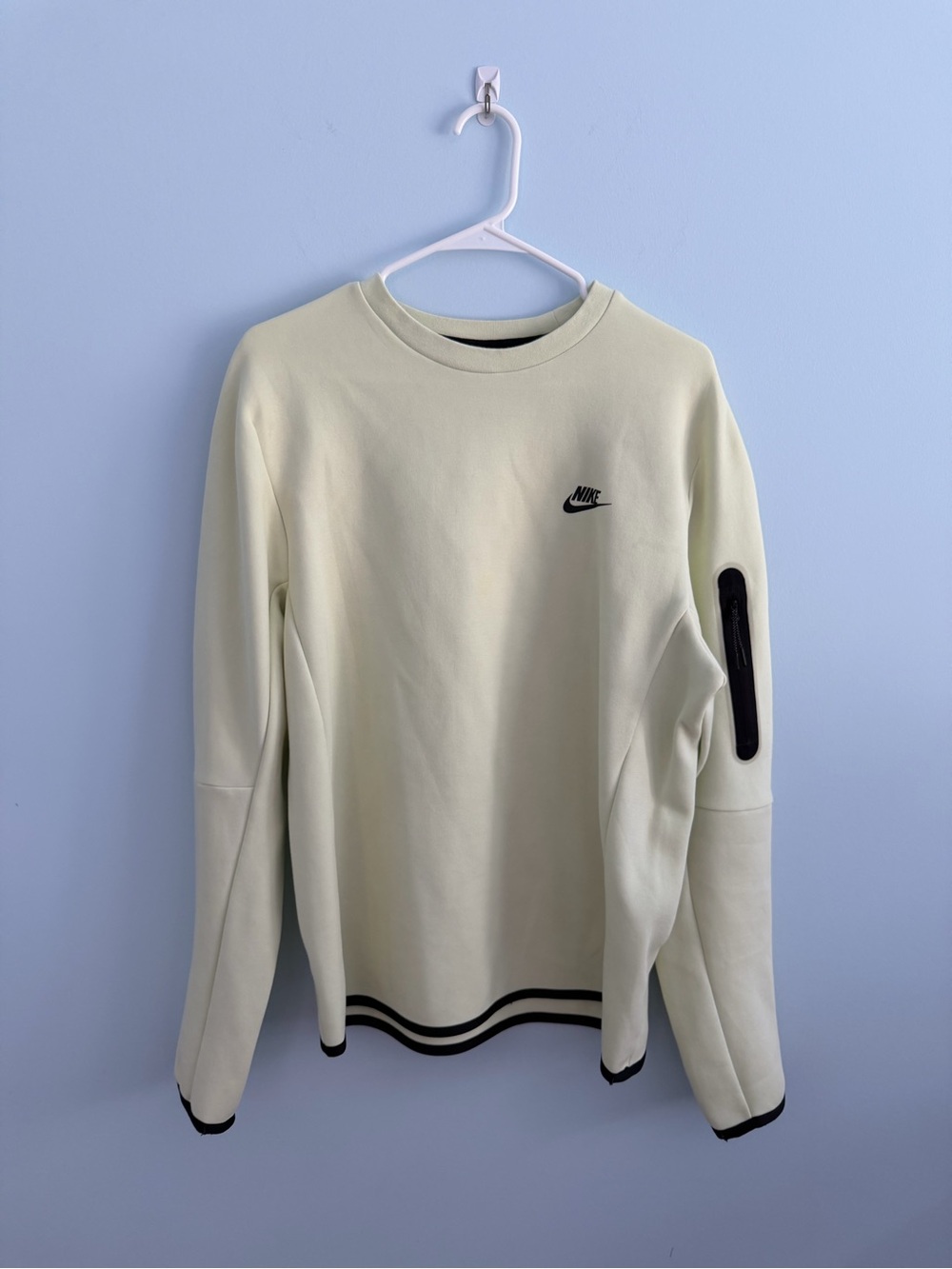 Nike Women’s Crewneck Sweatshirt - Light Yellow/Green color with Black Accents